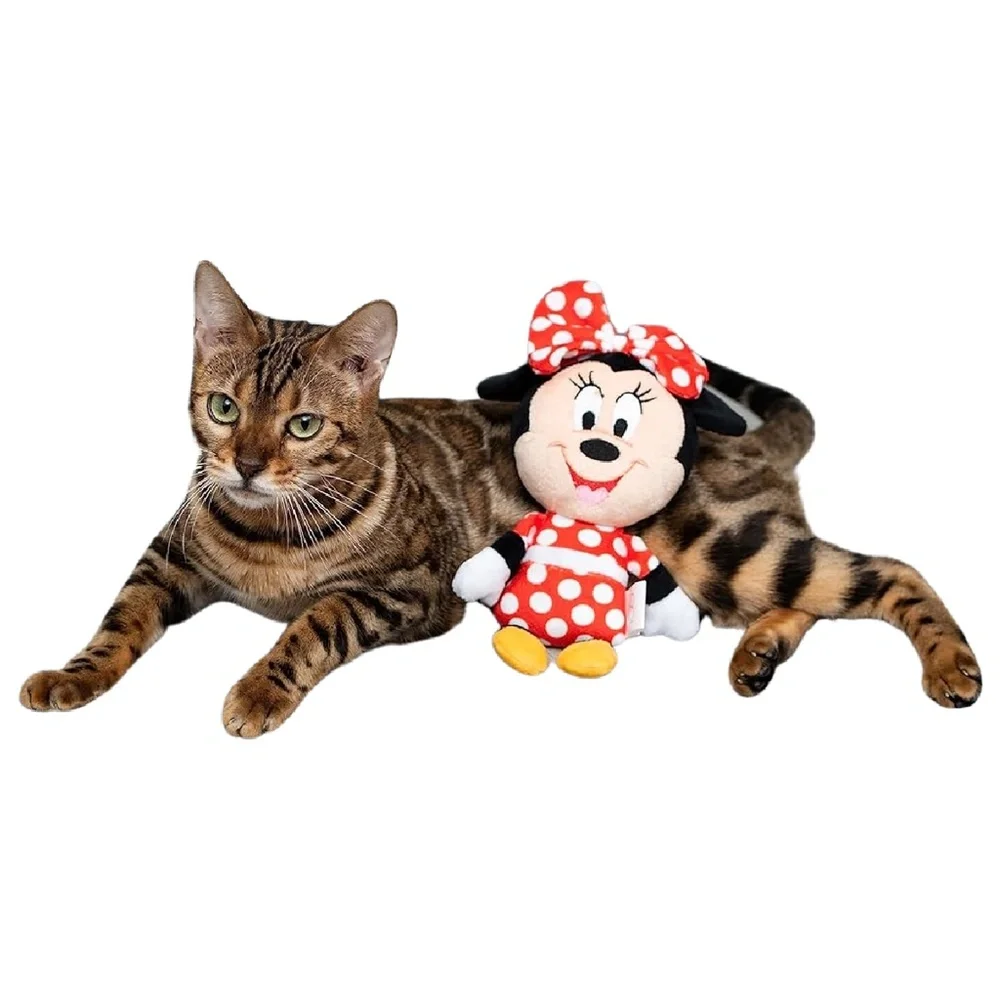 Disney for Pets Minnie Mouse Kitty Cat Kicker Stuffed Toy with Catnip, 9in New